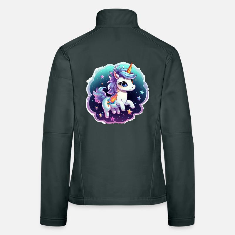 Licorne cosmique avec écharpe Veste en tissu softshell Femme