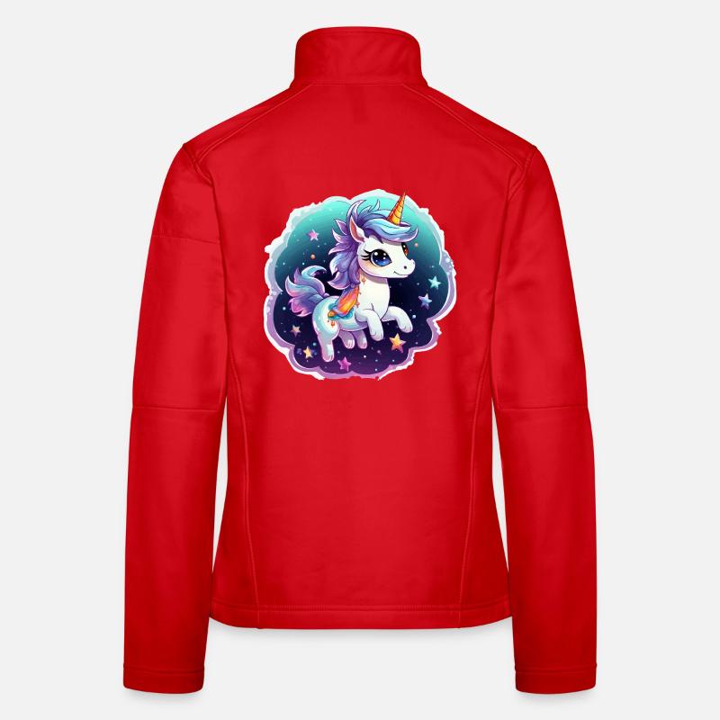 Licorne cosmique avec écharpe Veste en tissu softshell Femme