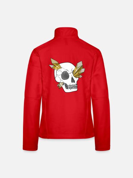 Crystal Skull - Human (by Leni Riosa) - Women's Softshell Jacket - red - Back