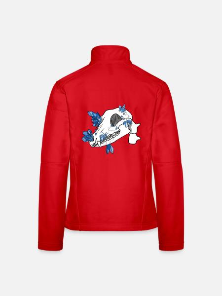 Crystal Skull - Canidae (by Leni Riosa) - Women's Softshell Jacket - red - Back