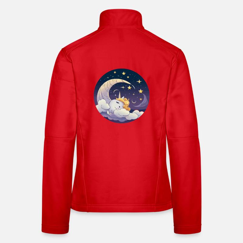 Moondream unicorn over clouds Women's Softshell Jacket