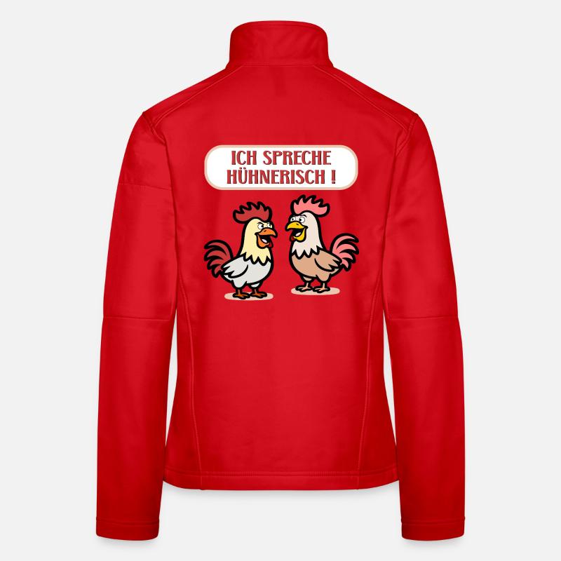 Chickens Language Poultry Women's Softshell Jacket
