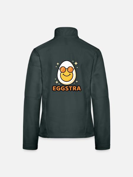EGGSTRA Chill Fashion Egg with Sunglasses Easter - Women's Softshell Jacket - red - Back