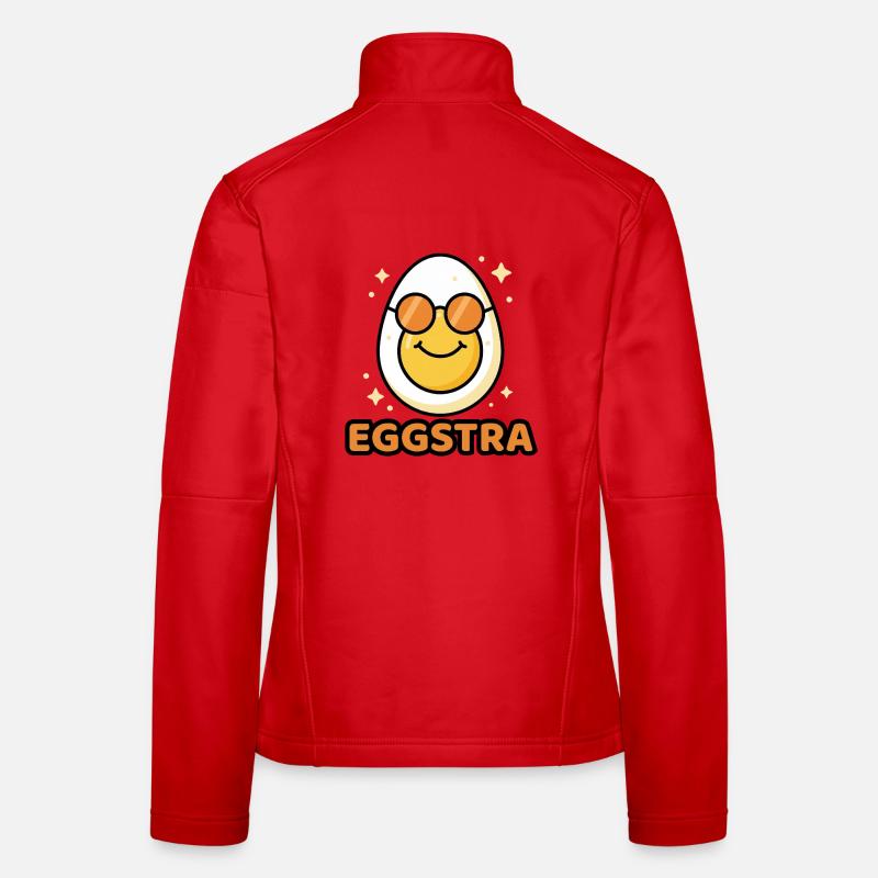 EGGSTRA Chill Fashion Egg avec lunettes de soleil Easter Easter Veste en tissu softshell Femme