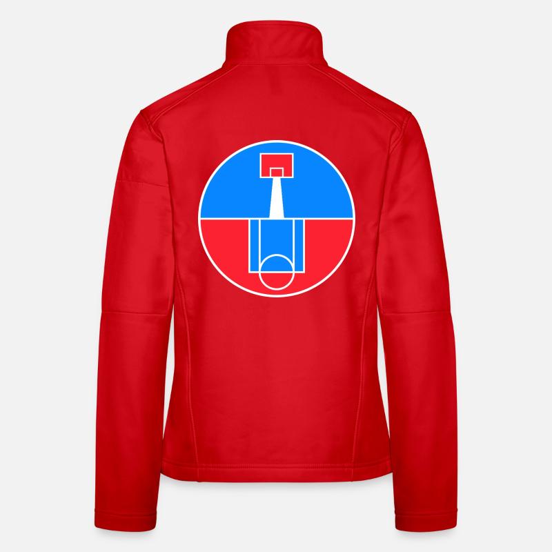 Insigne circulaire du terrain de basket-ball Veste en tissu softshell Femme