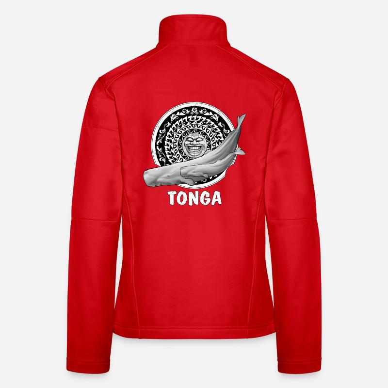 Pottwale und Tikimaske Frauen Softshelljacke