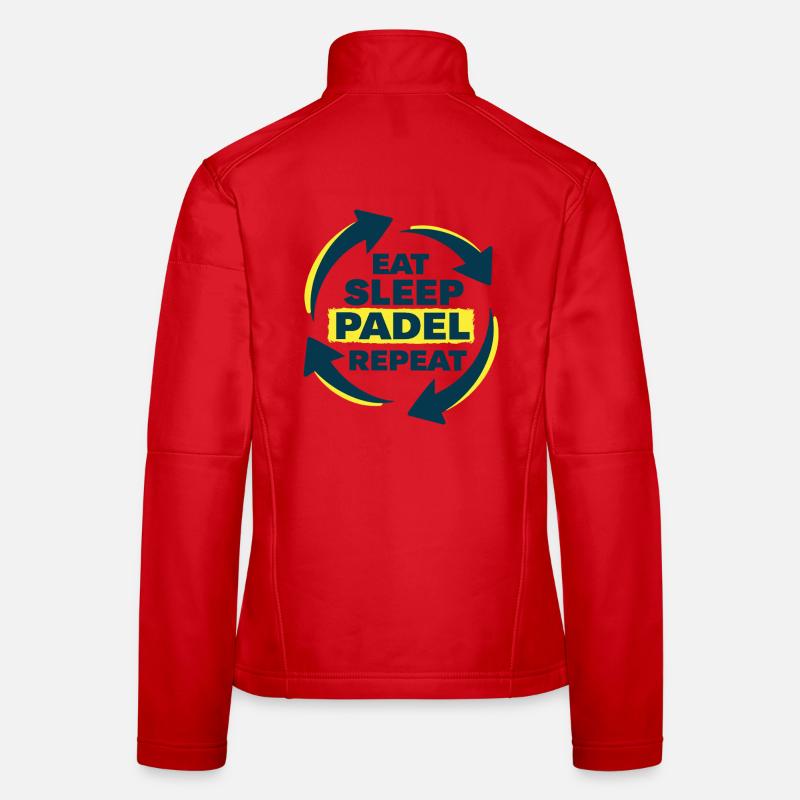 Déclaration d’athlète récurrent Eat Sleep Padel Veste en tissu softshell Femme