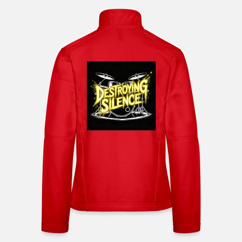 Drummer Drumset Design Women's Softshell Jacket