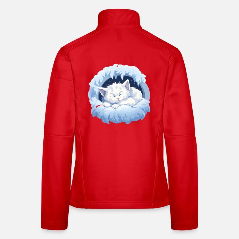 Chaton Moondream dans l’anneau des nuages Veste en tissu softshell Femme