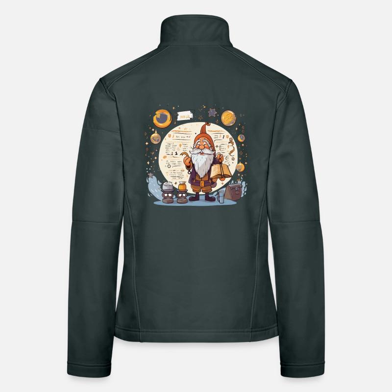 Gnome de l’Espace avec Grimoire Veste en tissu softshell Femme
