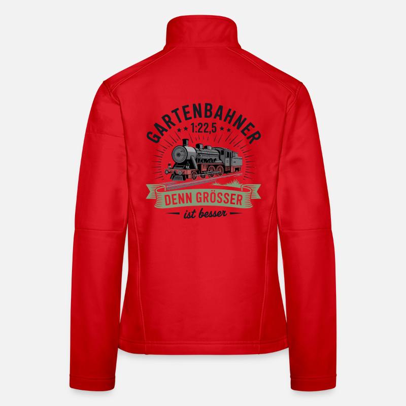Gartenbahn Eisenbahn Garten Spur G Modelleisenbahn - Frauen Softshelljacke - Rot