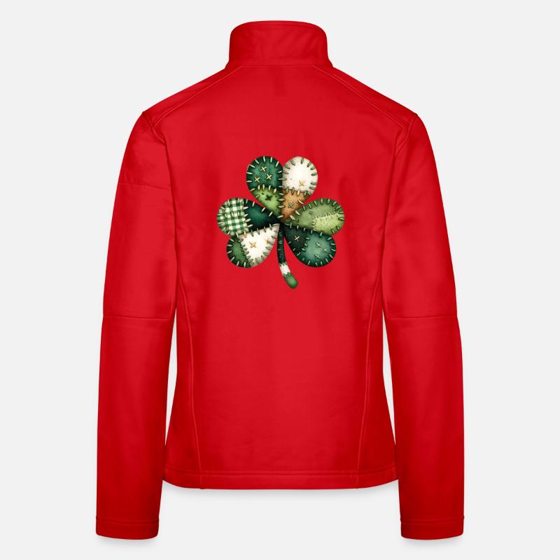 Jour de la Saint-Patrick du trèfle Veste en tissu softshell Femme