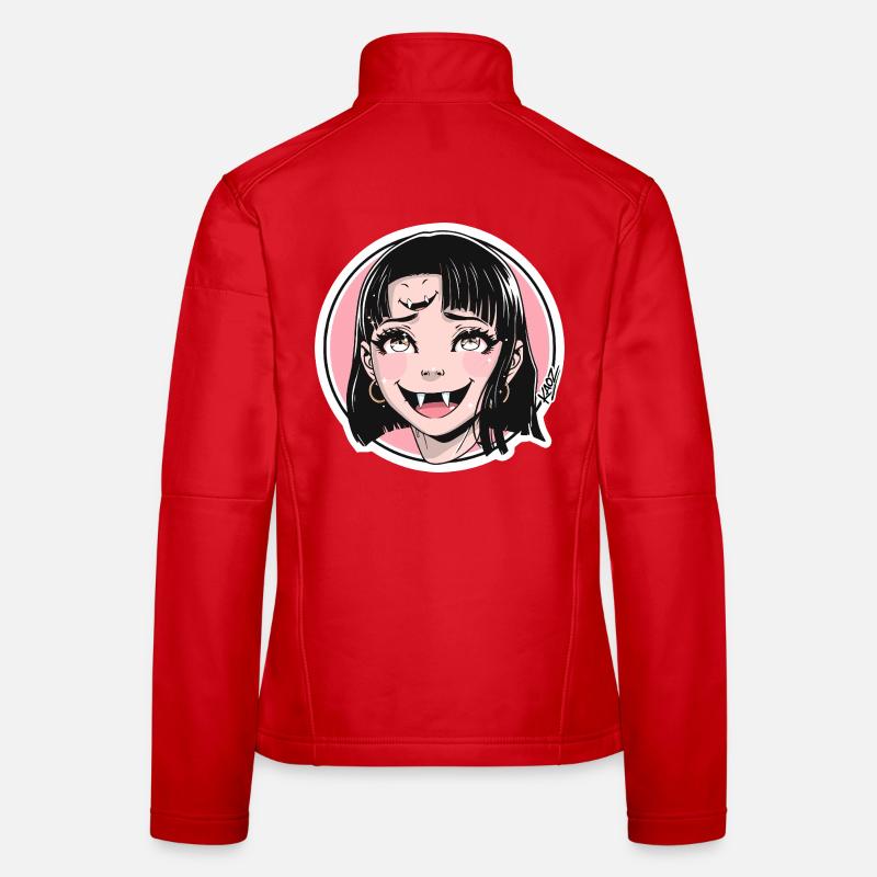 Vampirmädchen Pop Art Sticker Frauen Softshelljacke
