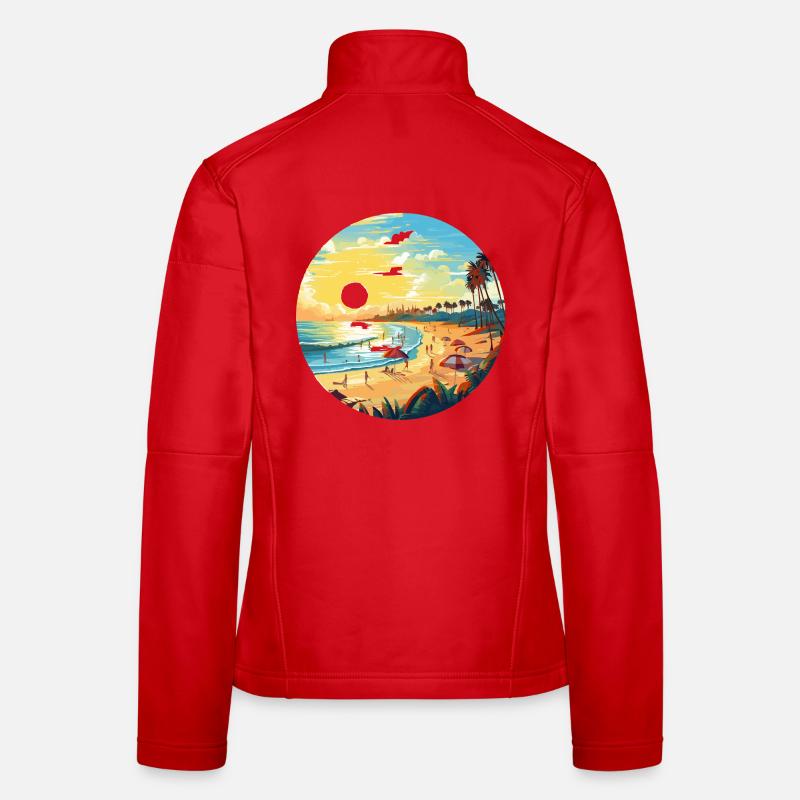 Sunset on the palm beach Circle Women's Softshell Jacket