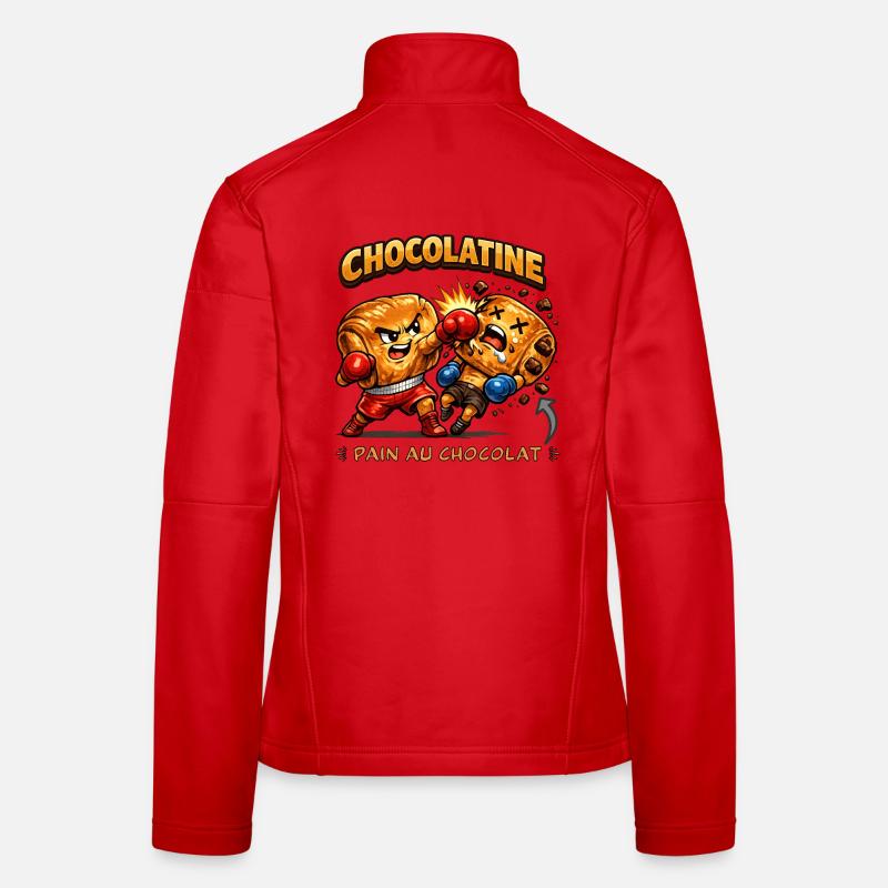 Chocolatine boxe Veste en tissu softshell Femme