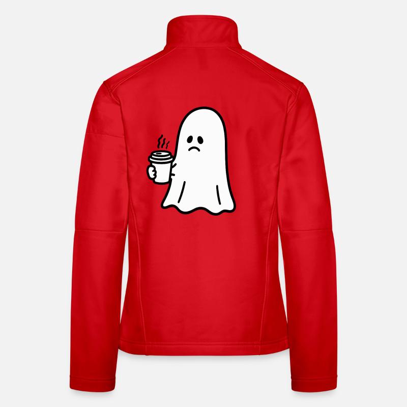 Geist Kaffee Halloween Süßes oder Saures Frauen Softshelljacke
