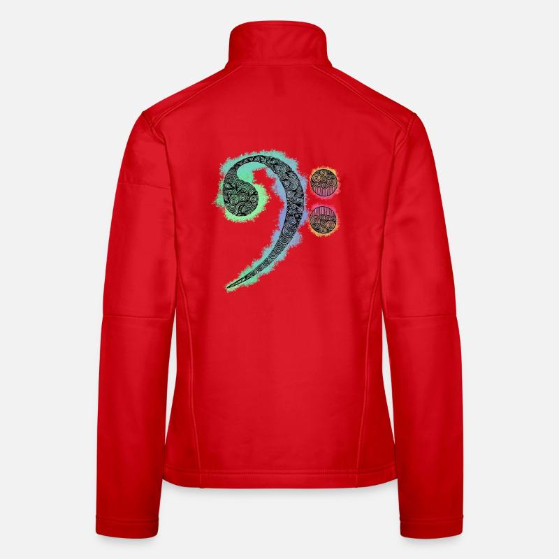 Clé basse Zentangle Veste en tissu softshell Femme