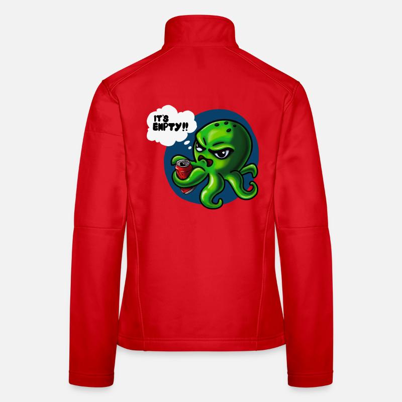 Grumpy Kraken - Veste en tissu softshell Femme - rouge