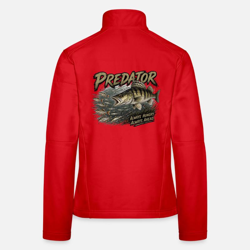 Conception d’attaque du zander à pêche à prédateurs Veste en tissu softshell Femme