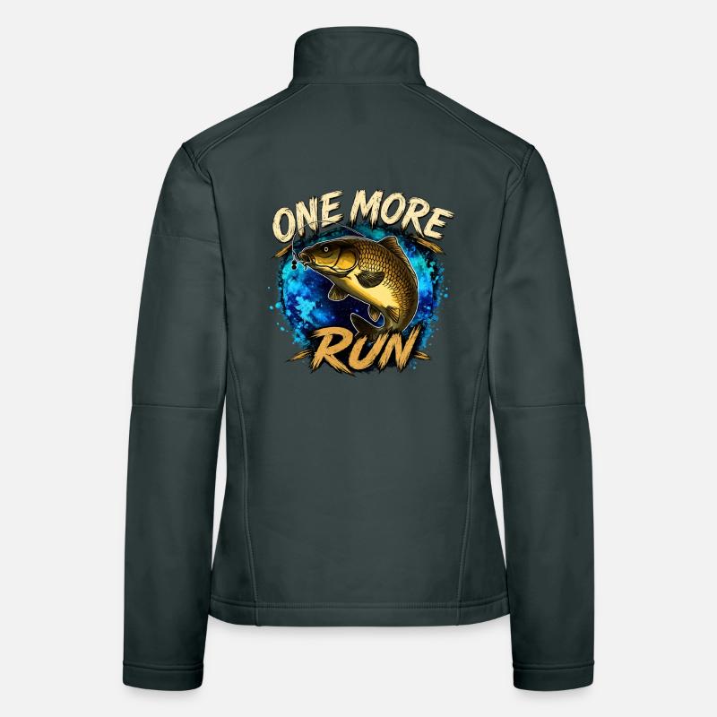 One More Run Karpfenfischen-Design Frauen Softshelljacke