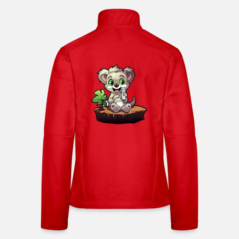 Petit koala sur la souche Veste en tissu softshell Femme