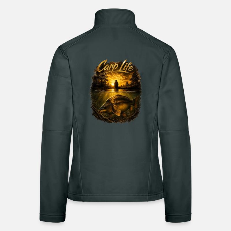 Carp Life Sunset – Karpfenfischerei-Lebensstil-Design Frauen Softshelljacke