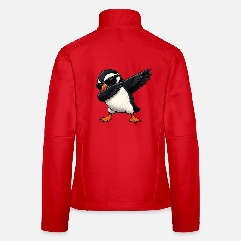 Dabbing Papageientaucher Frauen Softshelljacke