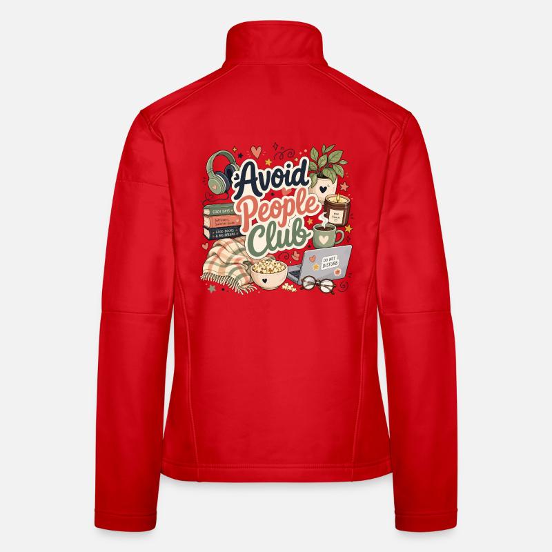 Introvertierter Humor Ruhe statt Menschen Frauen Softshelljacke