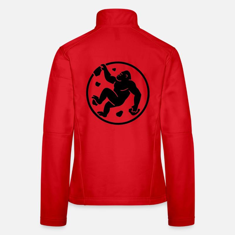 Gorilla Boulder : logo du badge minimaliste Veste en tissu softshell Femme