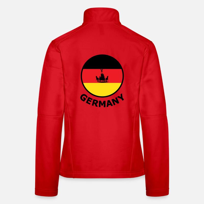 Imperial Germany Wagon Flag Semicircle Women's Softshell Jacket