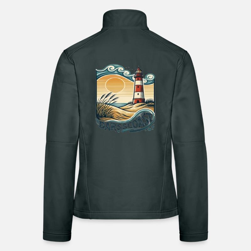 DarsCoast Lighthouse Coastal Wave Women's Softshell Jacket