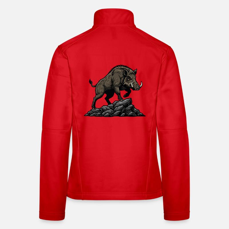 Wild Boar Boar Hunting Forest Women's Softshell Jacket