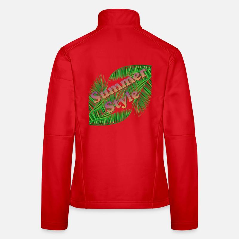 Summer style with palm trees Women's Softshell Jacket
