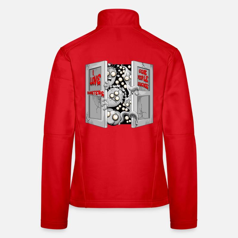 Ich liebe Monster, weil Menschen sind Frauen Softshelljacke