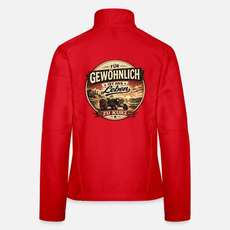 Vintage Traktor Spruch Bauernhof Design Frauen Softshelljacke