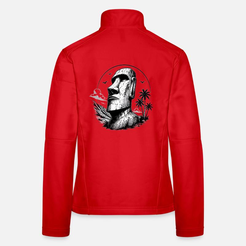 Statue de l’île de Pâques Moai Veste en tissu softshell Femme