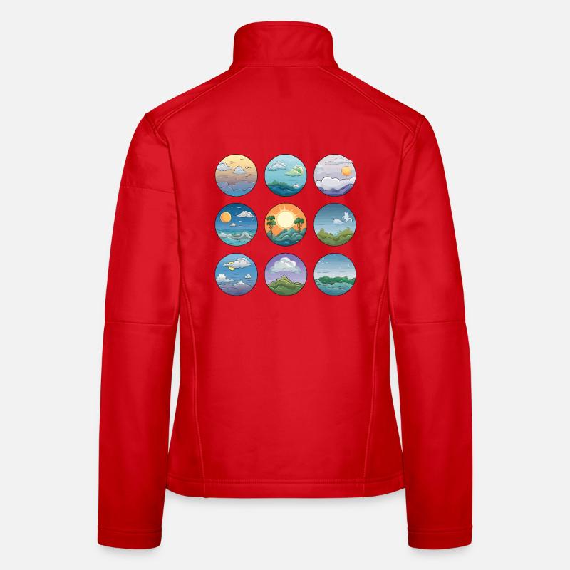 Circular Landscapes Sunrises Women's Softshell Jacket