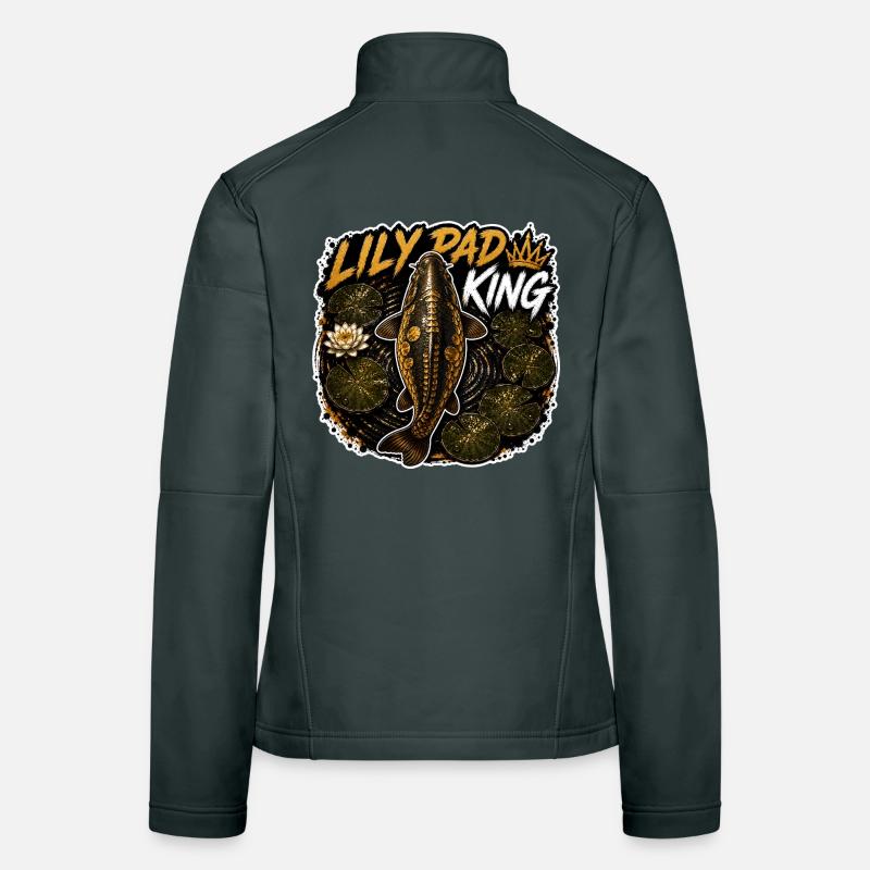 Conception de la pêche à la carpe du roi Nénuphar Veste en tissu softshell Femme