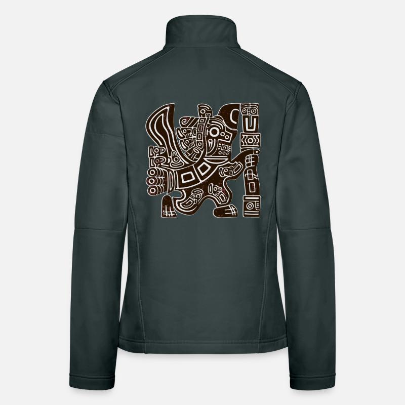 Aztec Eagle Warrior Tribal Ancient Totem Women's Softshell Jacket