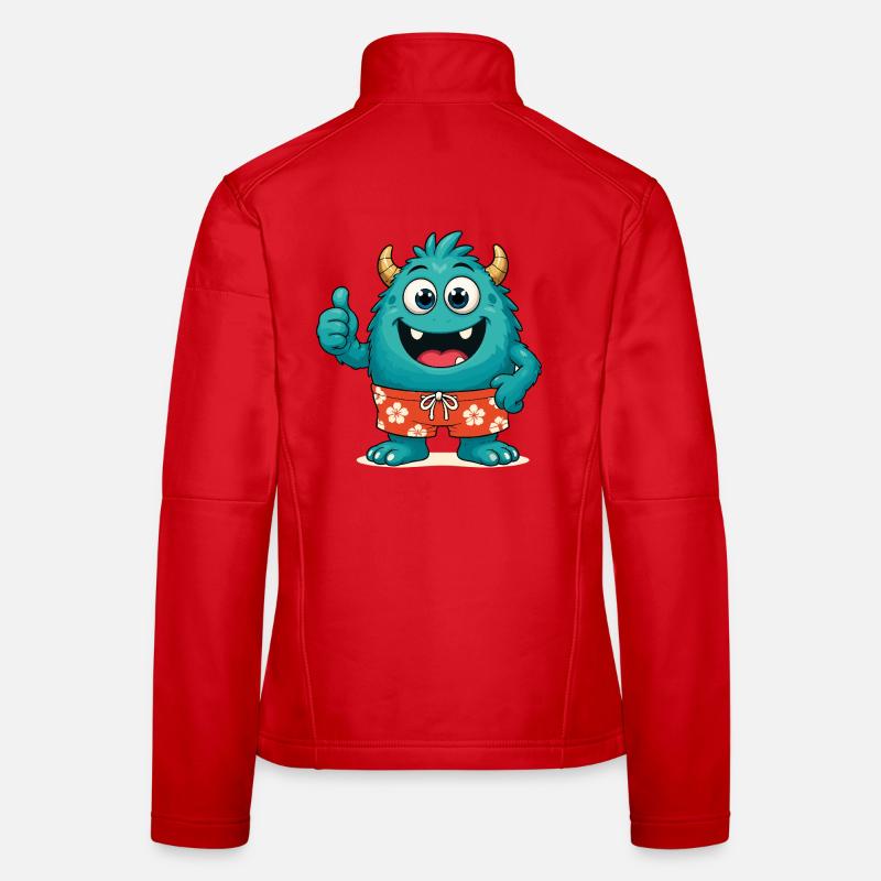 Monster mit Badehose Frauen Softshelljacke