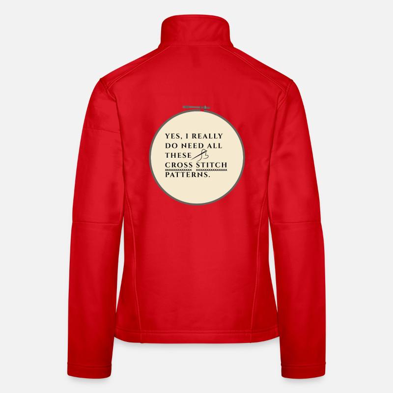 Cross Stitch Pattern Obsession Women's Softshell Jacket