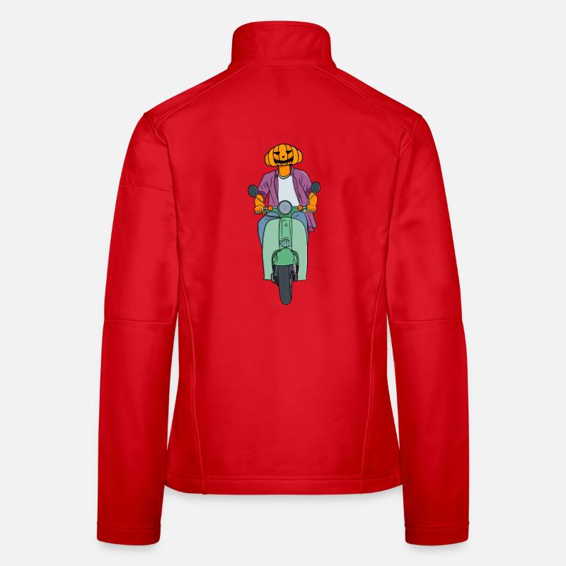 Kürbisfahrer auf Mint Scooter Frauen Softshelljacke