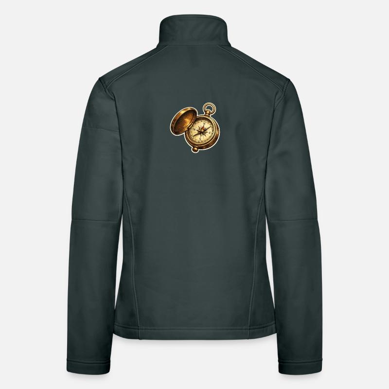 Antike Kompassuhr Abenteuer Frauen Softshelljacke