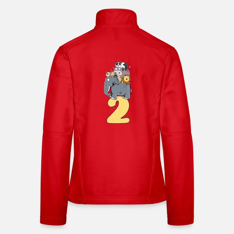 Second Birthday Zoo Animals Comic I Gift Women's Softshell Jacket
