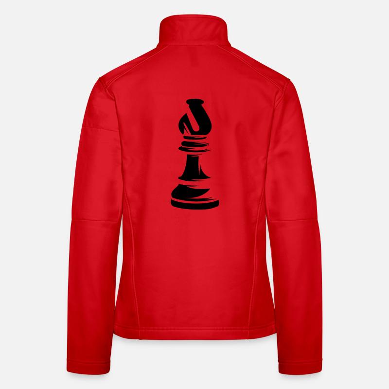 Bishop Bishop Figure Chess Symbol Vector Veste en tissu softshell Femme