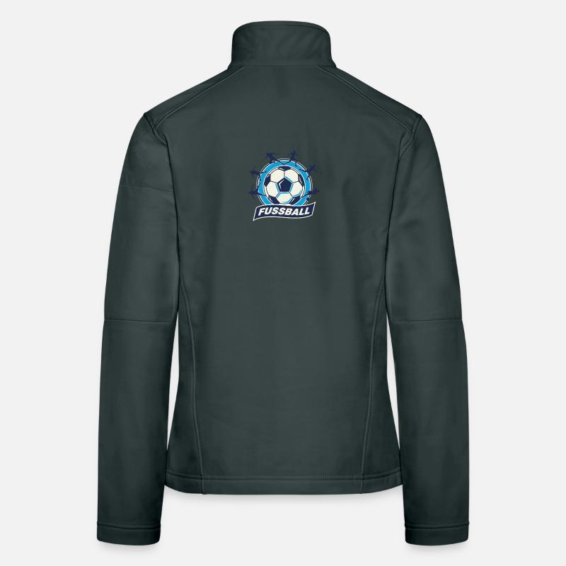 Fussball Kreis Emblem Dynamik Frauen Softshelljacke