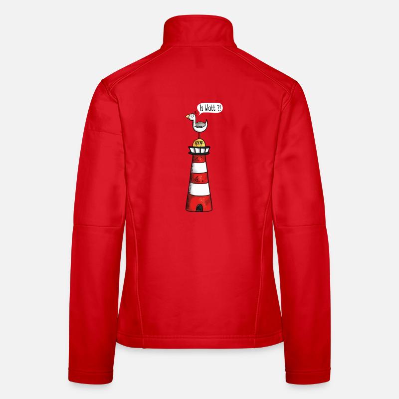 Is Watt Möwe - Nordsee - Leuchtturm - Geschenk Frauen Softshelljacke