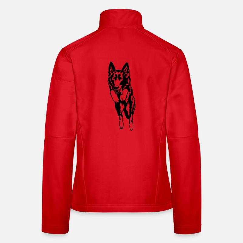 Deutscher Schäferhund - Frauen Softshelljacke - Rot