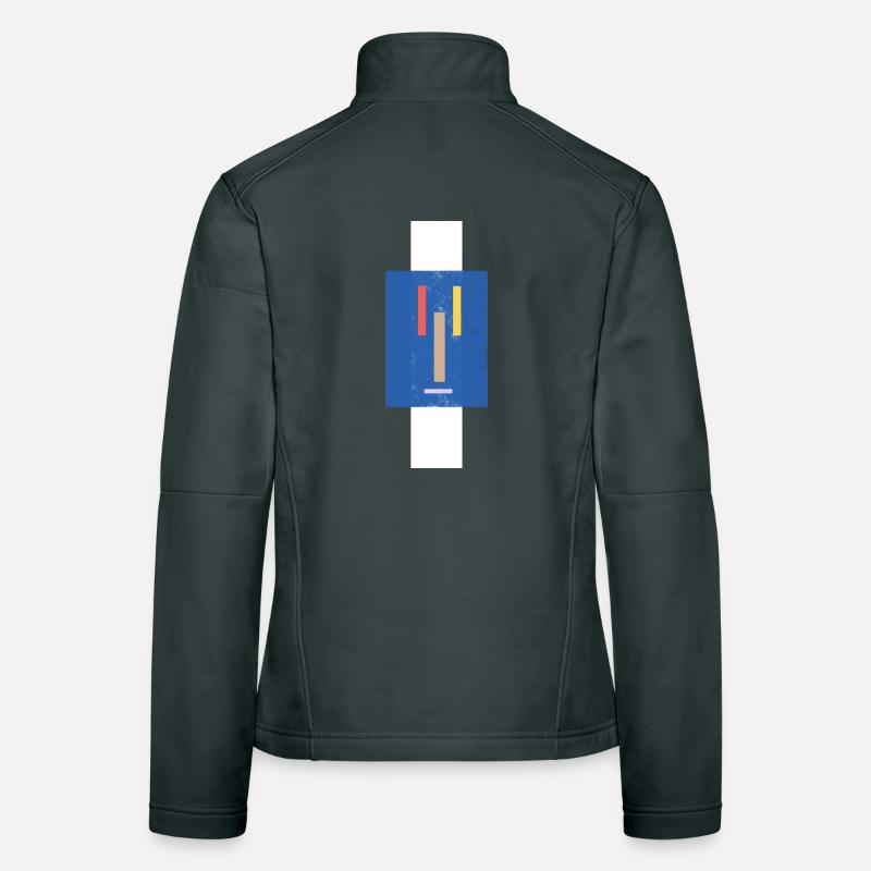 Visage abstrait sur un pull Veste en tissu softshell Femme