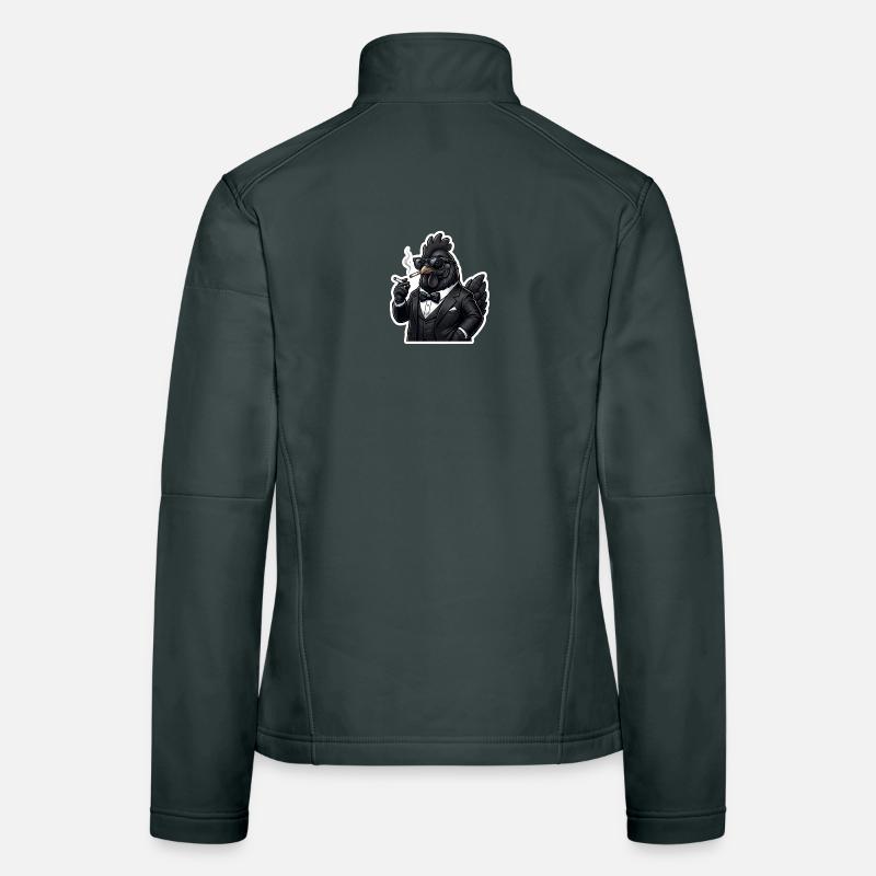 Zigarrenhähnchen im Smoking Frauen Softshelljacke